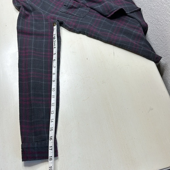 Ellison Open Front Fly Away Flannel Shirt Size Medium - Picture 9 of 9